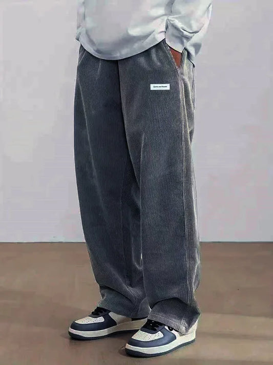 Men's Casual Corduroy Straight Leg Pants | Multi-Functional Travel Wear