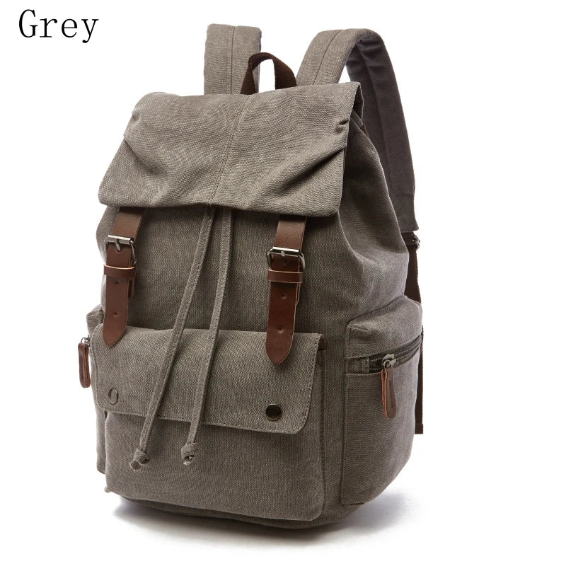 Vintage Canvas Backpack | Spacious Hiking & Travel Bag