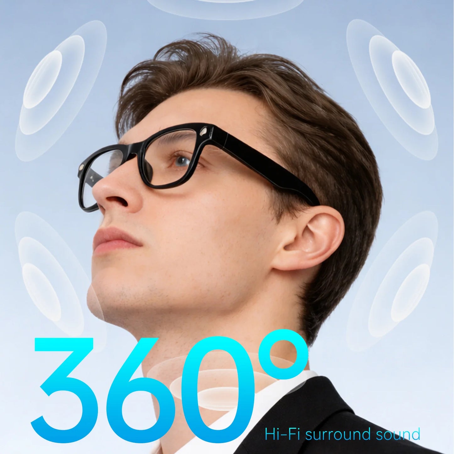 Smart AI Glasses with Translation & Music Play | Bluetooth Sunglasses
