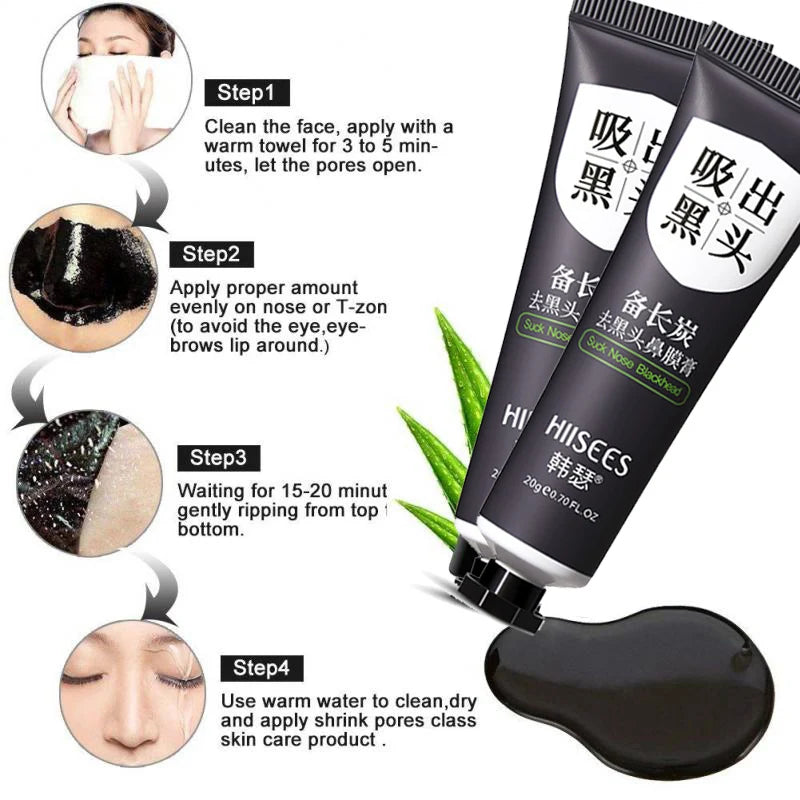 Bamboo Charcoal Blackhead Remover Mask | Pore Shrink & Acne Care