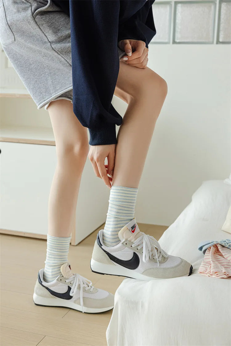 Casual Striped Women's Socks | Trendy Harajuku Streetwear
