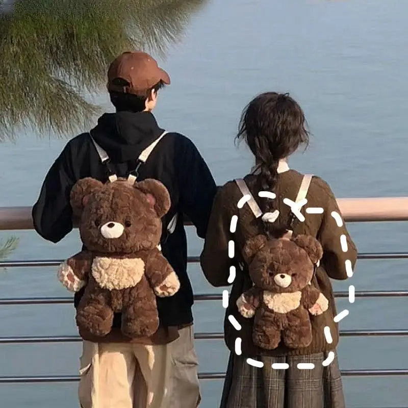 Adorable Bear Shaped Plush Backpack for Women | Cute & Functional