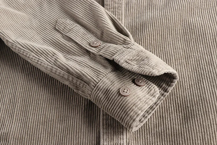 Men's Solid Color Corduroy Shirt | Vintage Casual Fashion