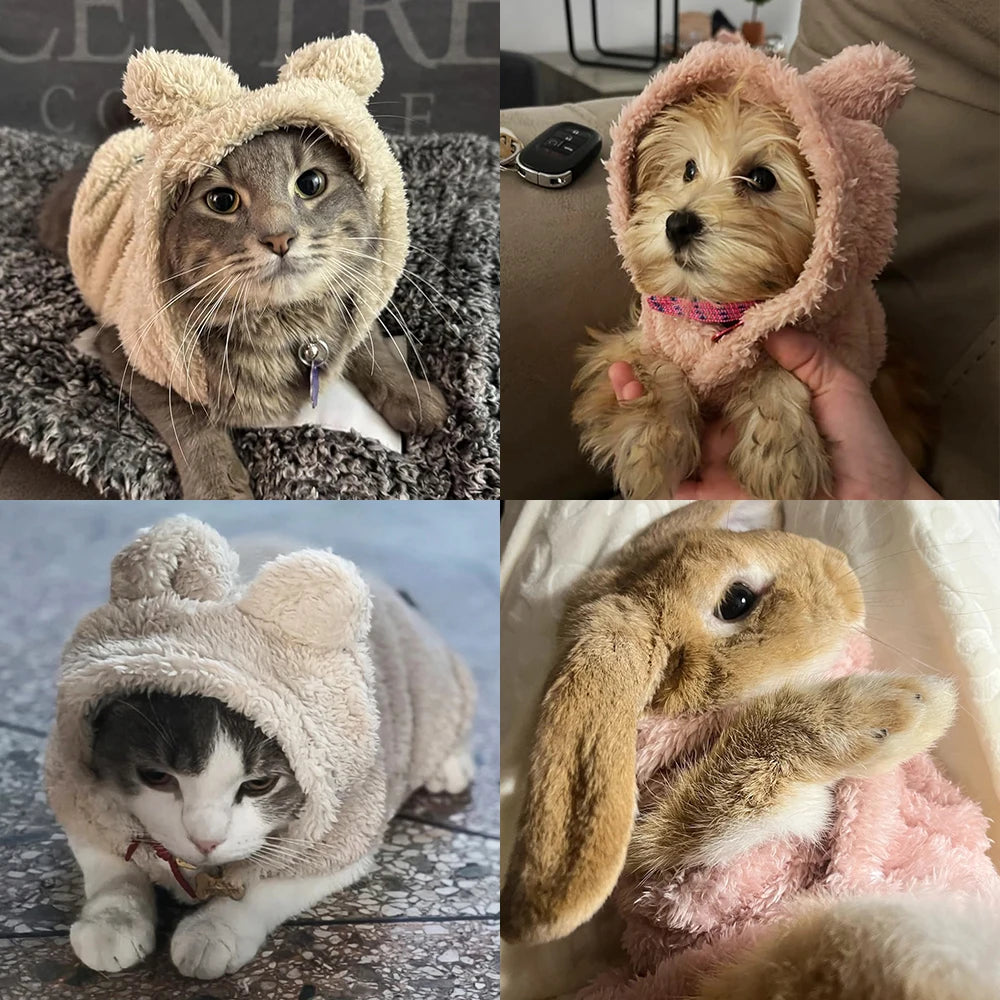 Bonito abrigo de suéter de invierno para perros y gatos pequeños