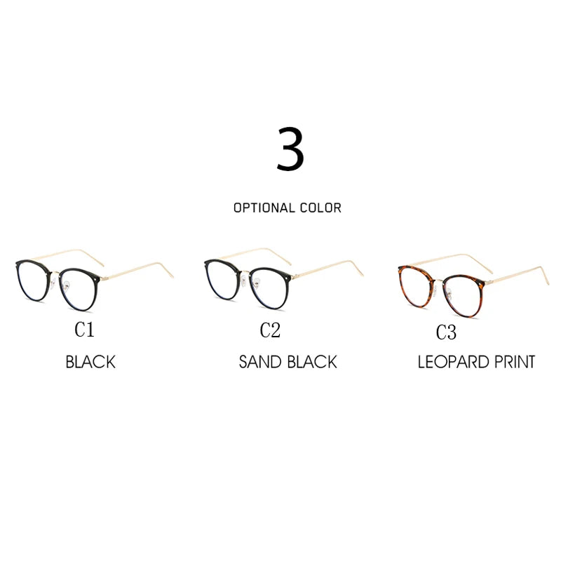 Stylish Anti-Blue Light Glasses | Round Metal Eyewear for All 2026