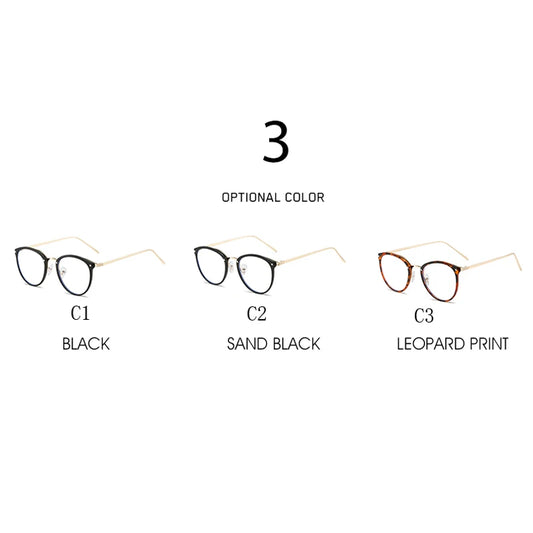 Gafas elegantes anti-luz azul | Gafas redondas de metal para todos