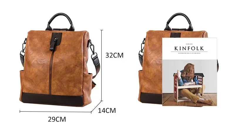 Women's Fashion Leather Backpack | Stylish Travel Bag for All Occasions