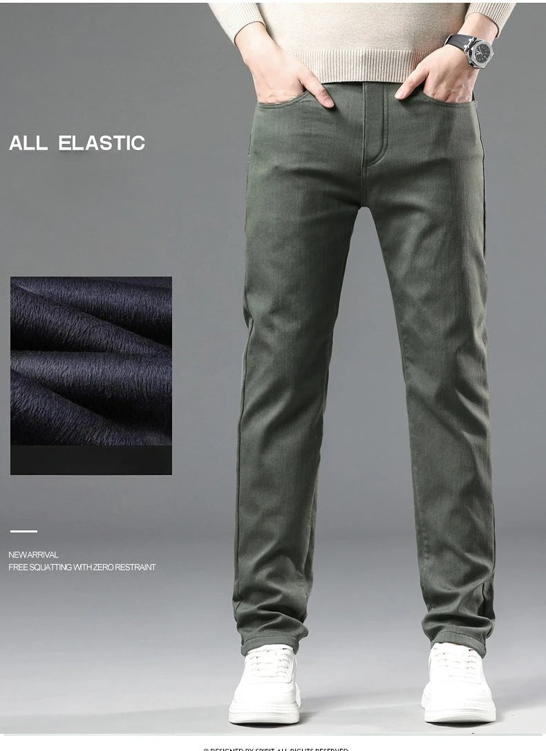 Men's Winter Fleece Pants | Thick Warm Casual Velvet Trousers