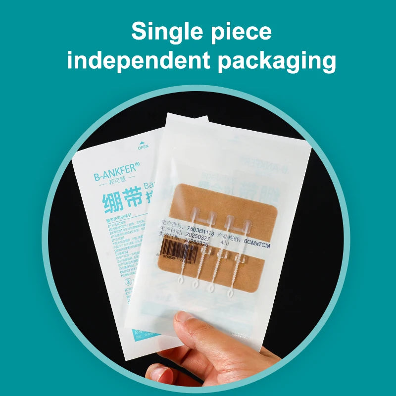 Portable Zipper Tie Wound Closure Patch | Quick Hemostatic Band-Aid