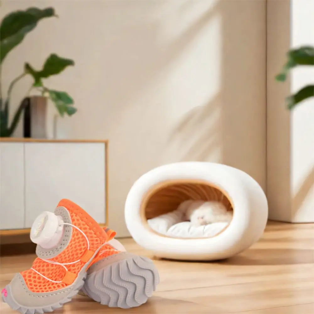 Adjustable Breathable Dog Mesh Shoes | Reflective Pet Boots Set