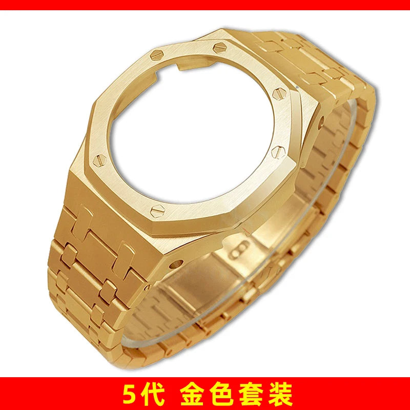 Stainless Steel Watch Case & Strap Replacement Kit | Modern Look
