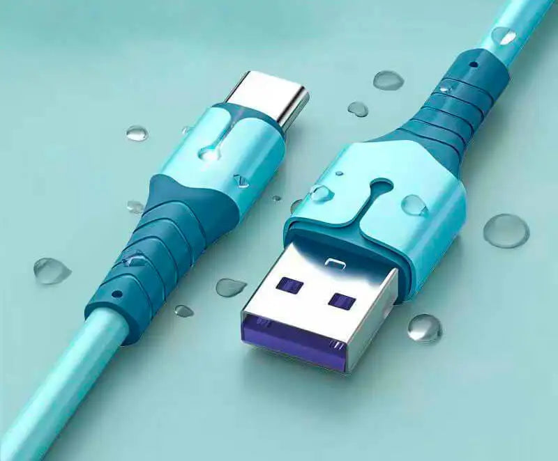 Liquid Silicone USB Type A to C Charging Cable | Fast & Durable