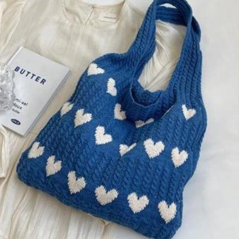 Exquisite Woolen Handheld Shoulder Bag | Stylish Casual Tote