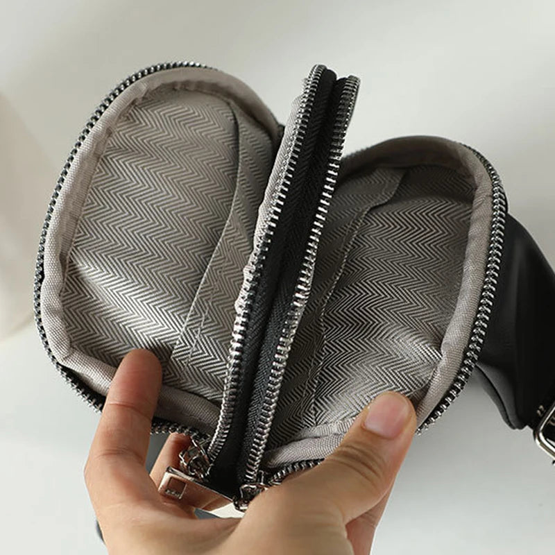 Unisex Soft Leather Chest Bag | Versatile Crossbody Waist Bag