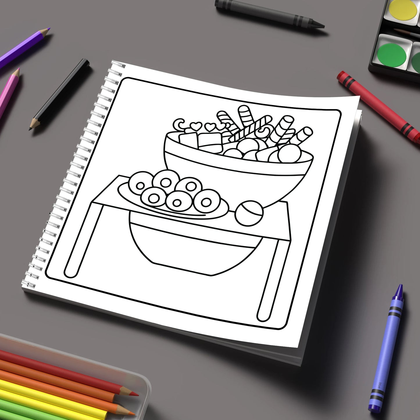 Easy Dessert Coloring Book for Adults | Stress Relief & Fun