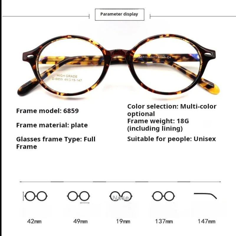 Women's Retro Oval Anti-Blue Light Glasses | Stylish Eyewear
