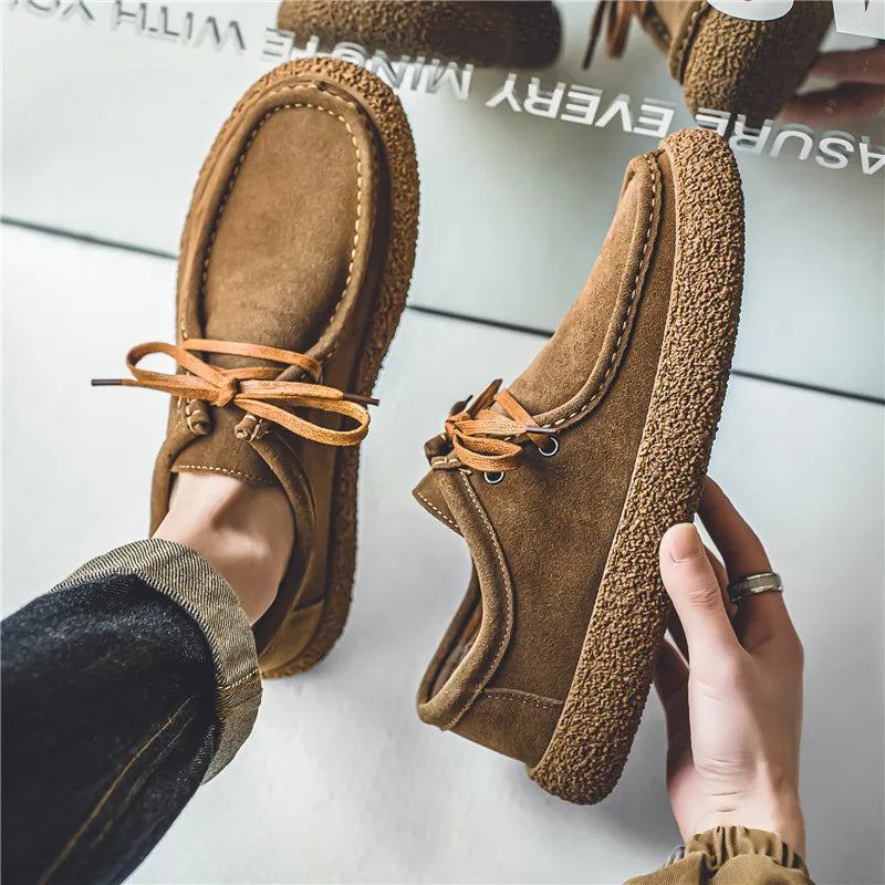 Mocasines casuales con cordones para hombre | Zapatos cómodos de otoño