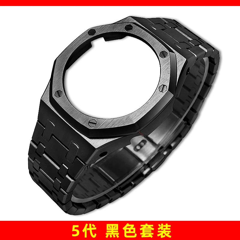 Stainless Steel Watch Case & Strap Replacement Kit | Modern Look