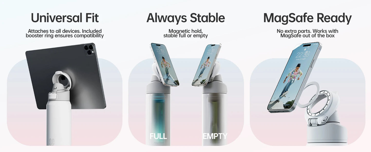 Magnetic Stainless Steel Sports Water Bottle with Insulation