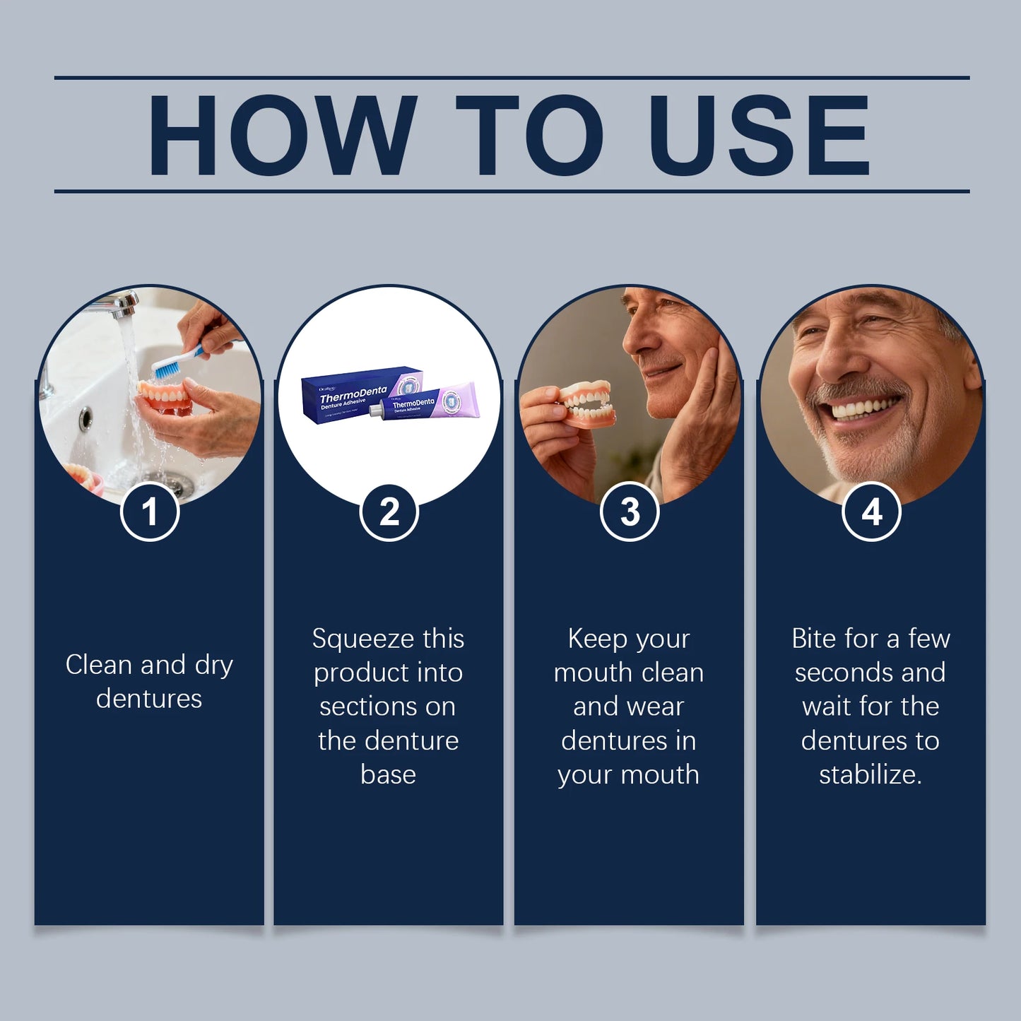 Denture Adhesive Cream | Natural Fit & Long-Lasting Secure Hold