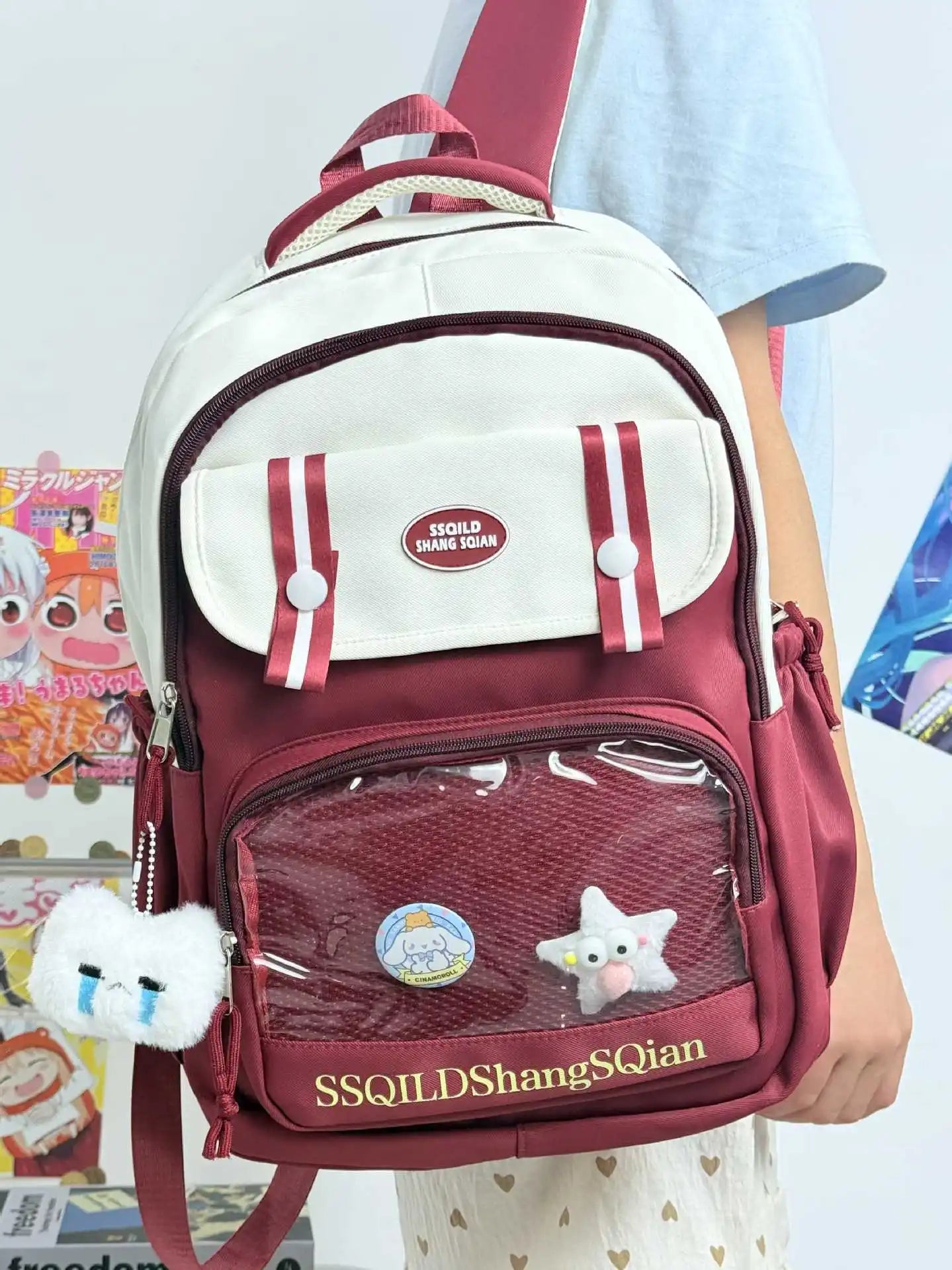 Cute Japanese Style Versatile Backpack | Fashionable Double Shoulder Bag