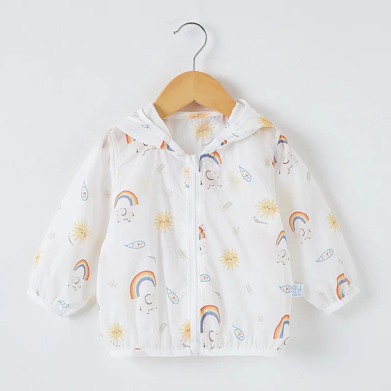 Girls Hooded Cartoon Jacket | Stylish Summer Outfit for Kids