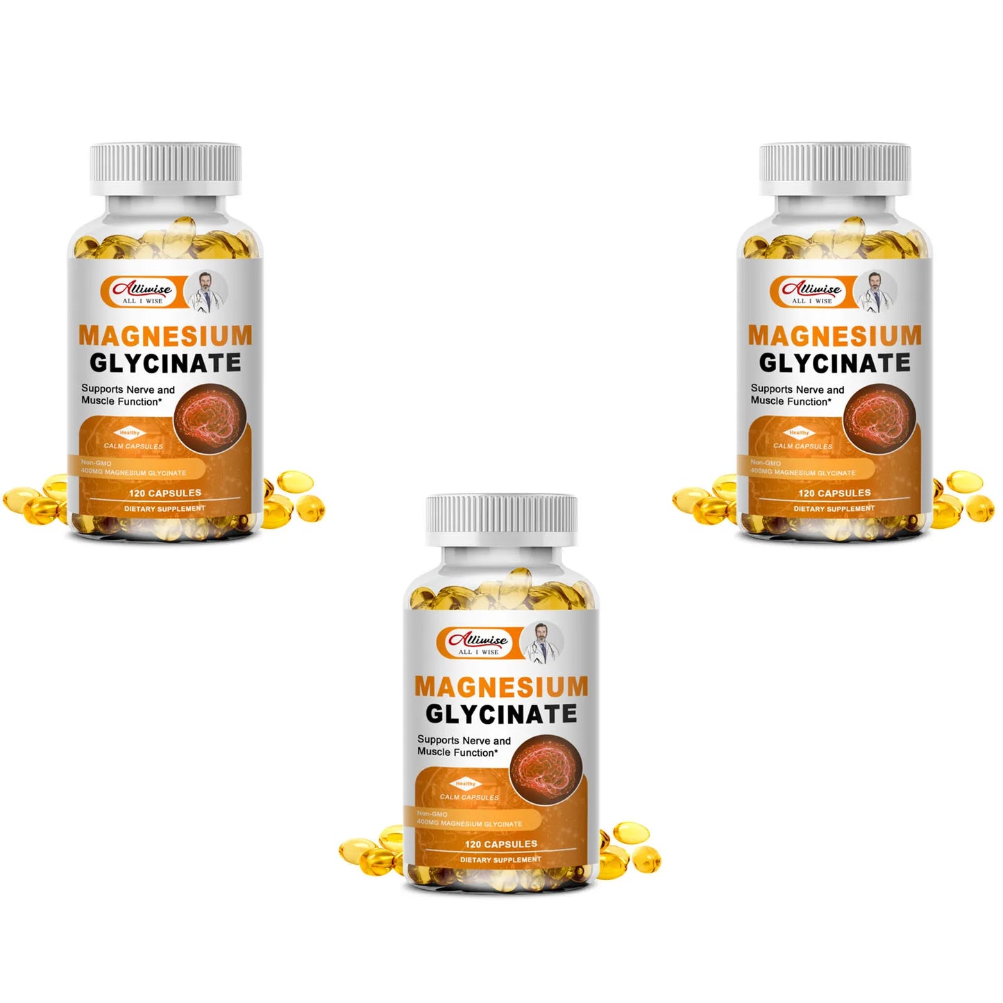 High Absorption Magnesium Glycinate Supplement | 500mg with Zinc & D3