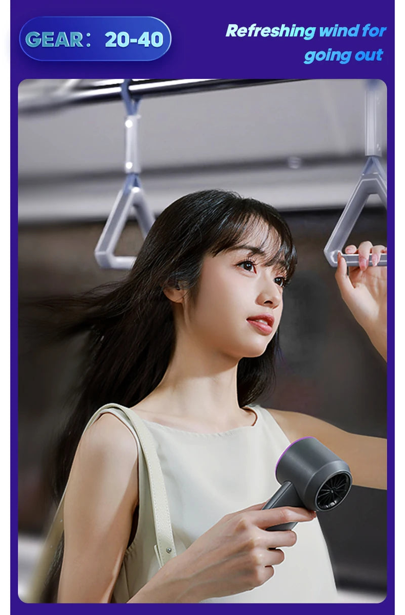 Portable Handheld Turbo Fan | 100 Adjustable Wind Speeds