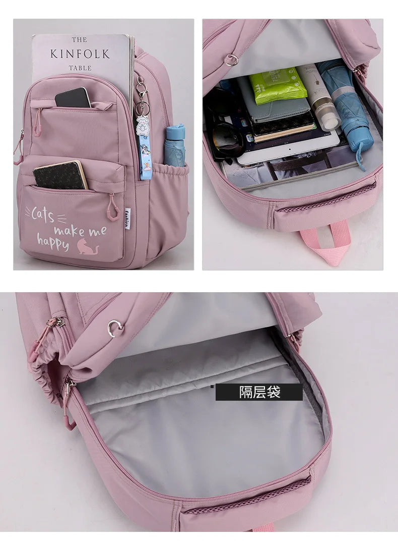 Stylish Pink School Backpack for Girls | Fashion Meets Functionality