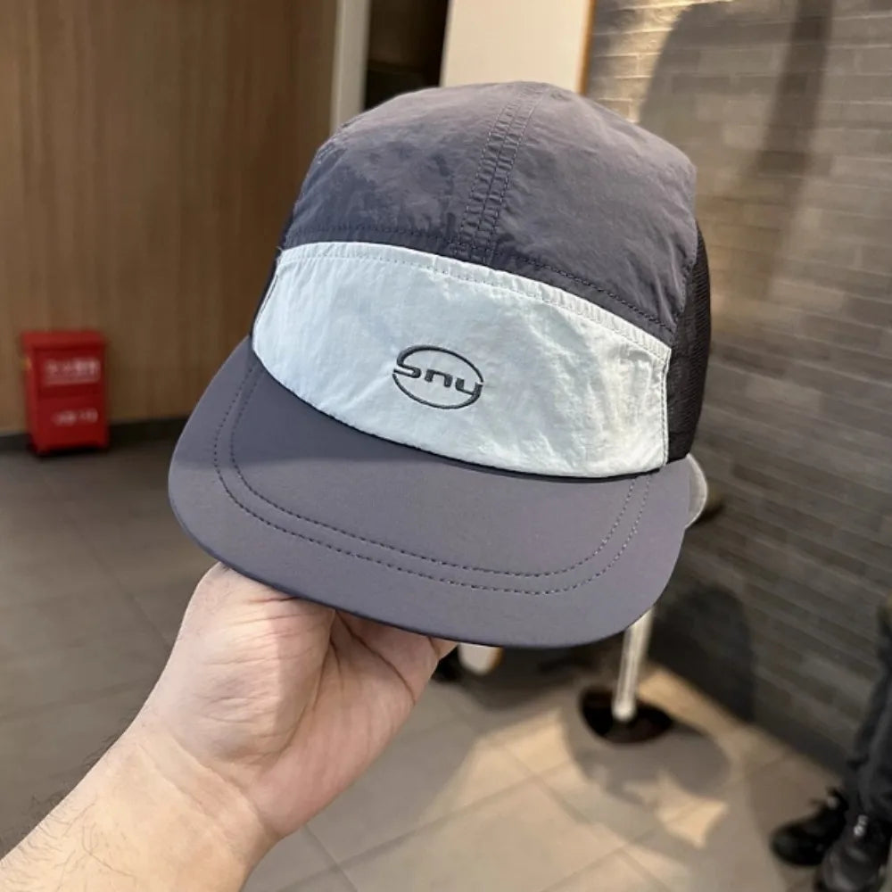 Korean Letter Embroidery Baseball Cap | Lightweight & UV Protection