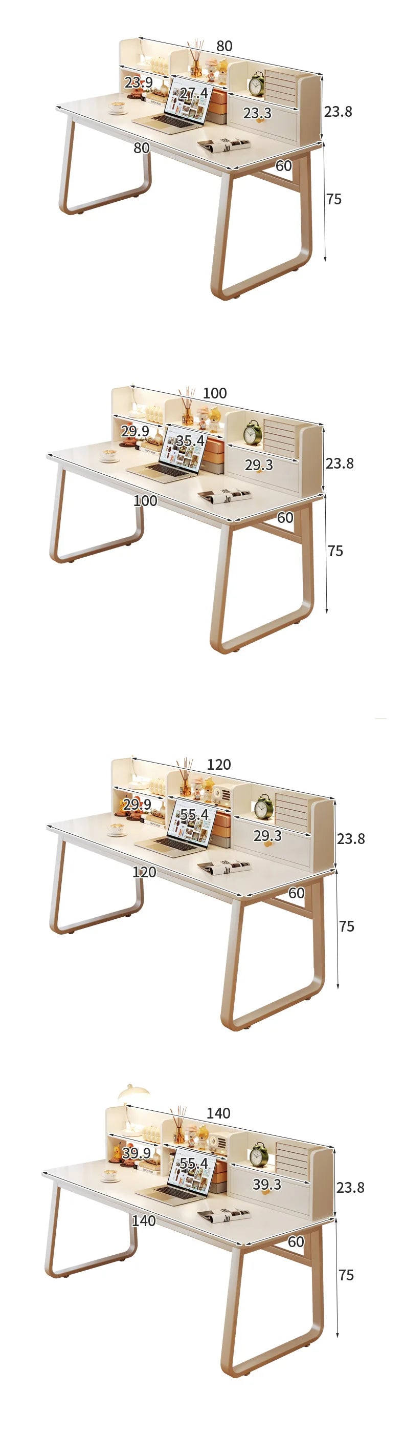 Durable White Computer Desk | Modern Makeup and Workstation