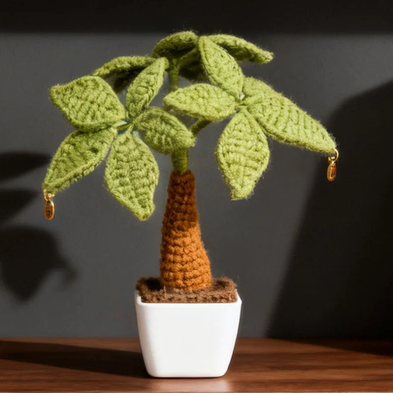 Handmade Crochet Money Tree - Potted Stuffed Plant Decor