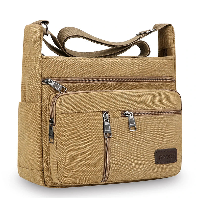 Men's Casual Canvas Shoulder Bags | Stylish Travel Tote