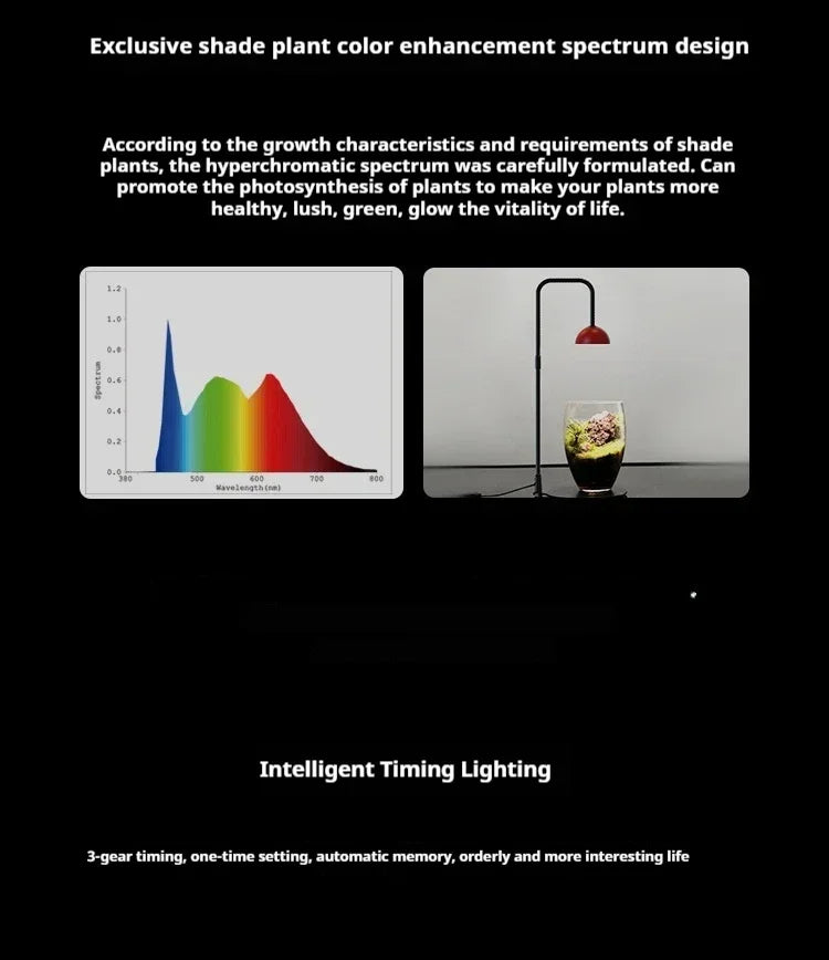 Indoor Plant Growth Lamp with Timer for Optimal Plant Care