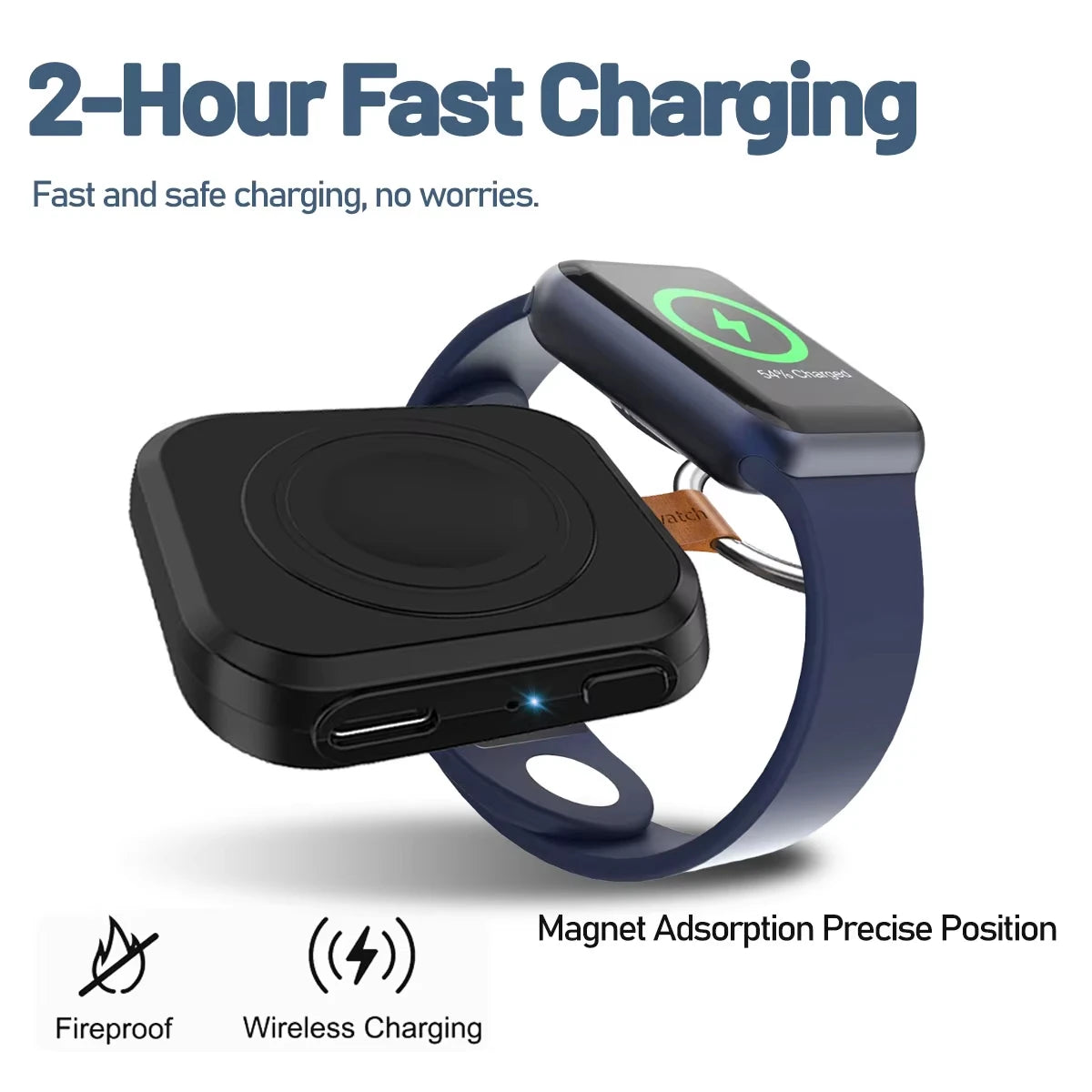 Portable Wireless Fast Charger for Galaxy Watch | Travel-Friendly Power Bank
