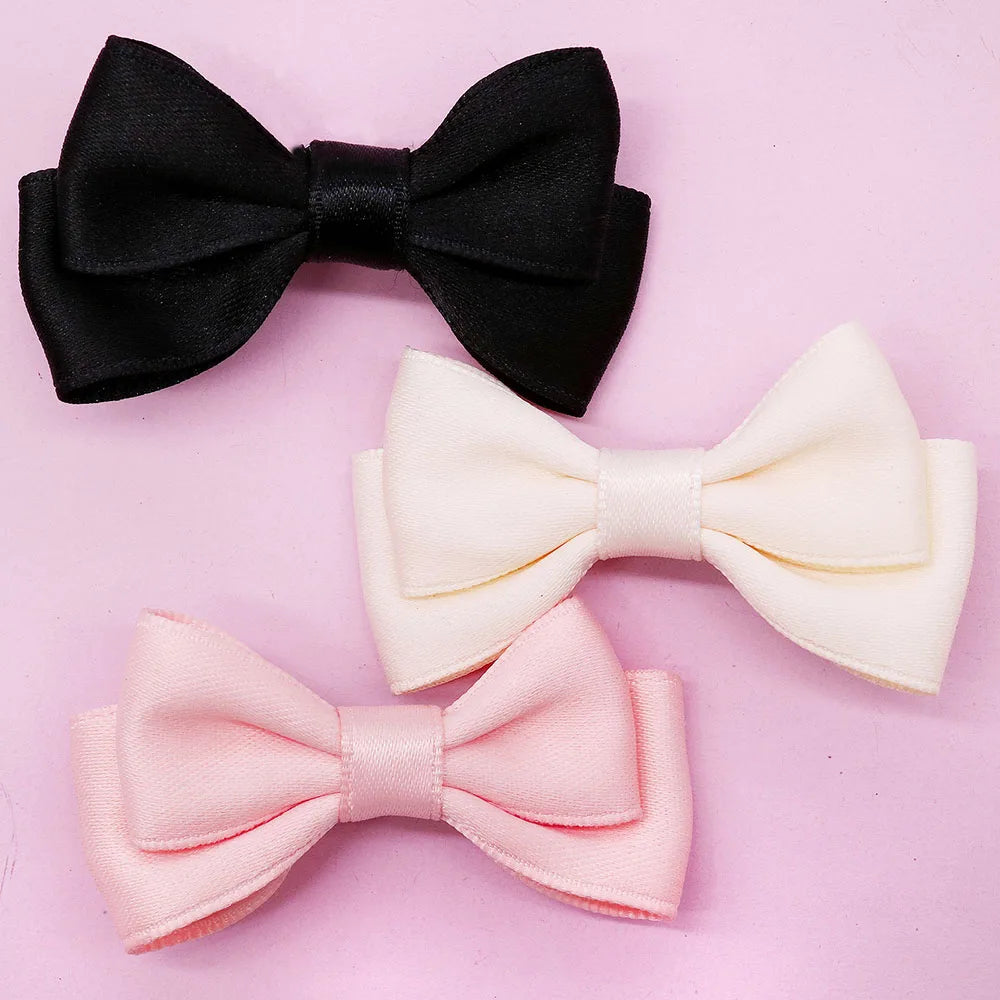 Stylish Pet Hair Clips | 2PCS Elegant Dog Bows with Metal Clip
