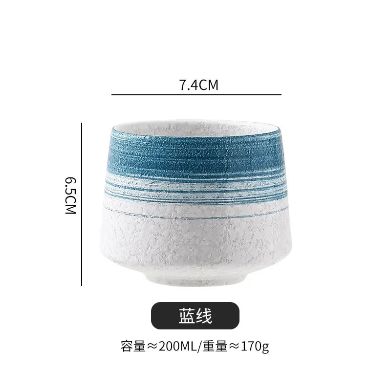 Tazas de café vintage de cerámica estilo japonés | Vajilla elegante