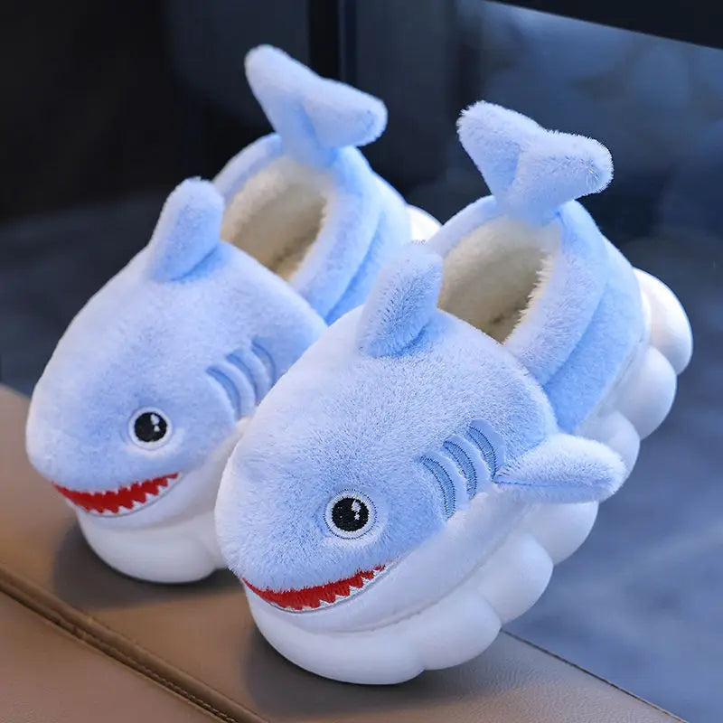 Cozy Cartoon Shark Slippers for Boys | Fun Indoor Shoes