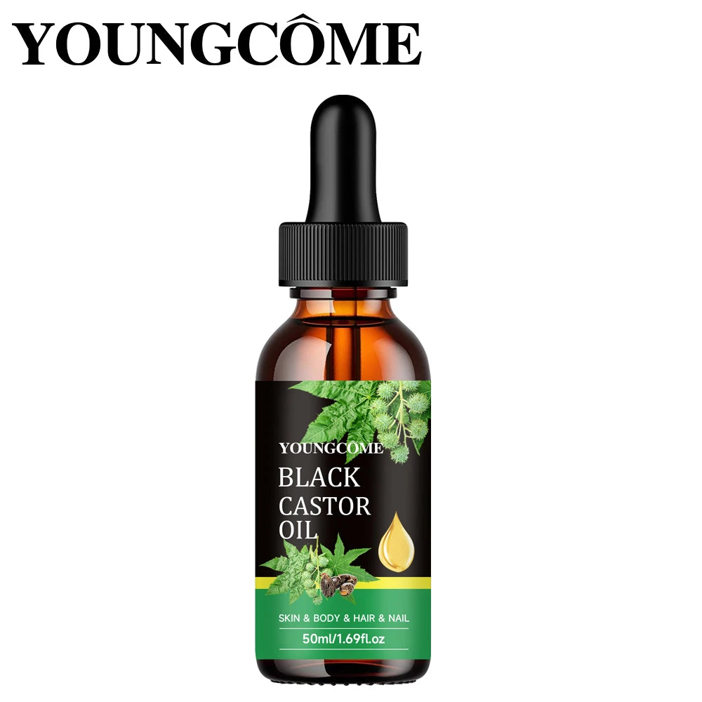 Organic Black Castor Oil | Nourishing Massage Oil for Skin & Hair