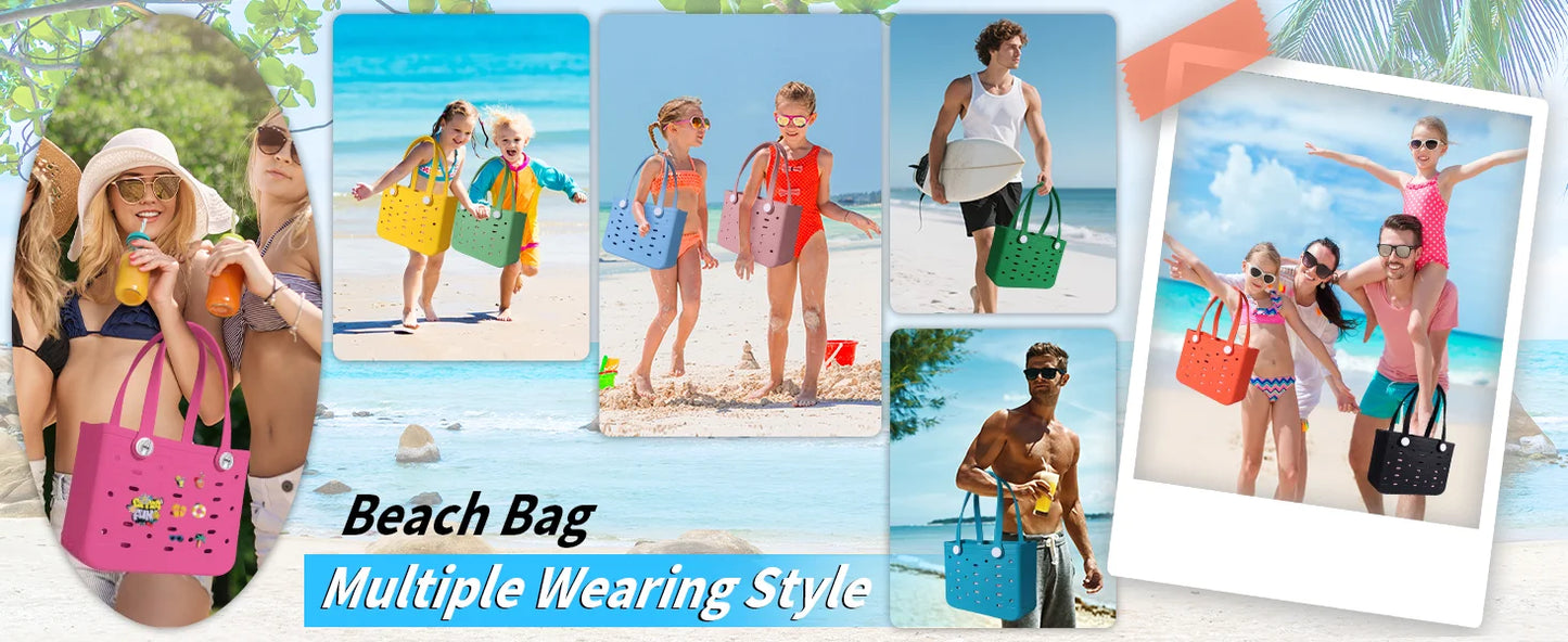 Fashionable Waterproof Beach Bag | Stylish EVA Solid Color Tote