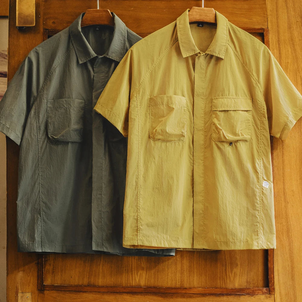 Men's Summer Quick-Dry Short Sleeve Travel Shirt | Lightweight & Stylish