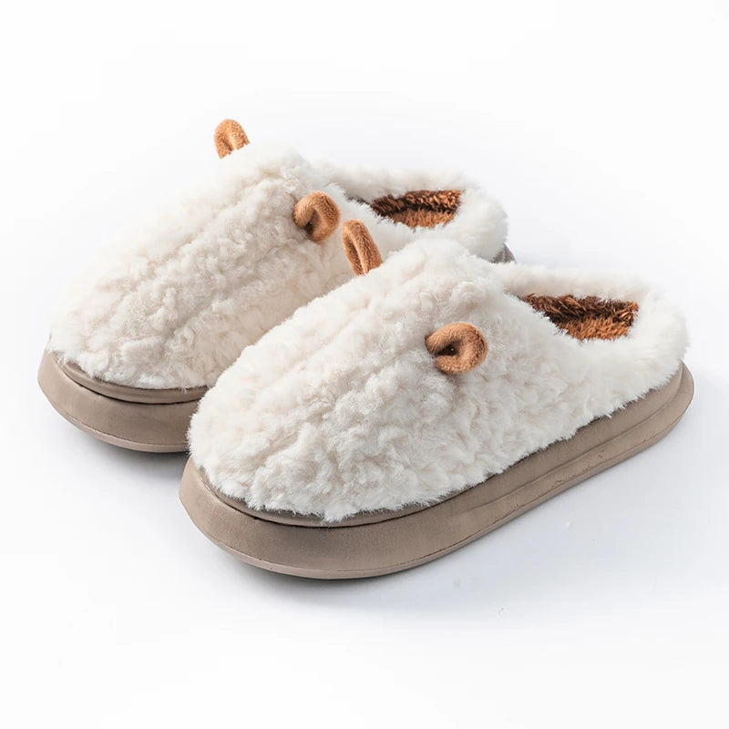 Cute Cartoon Plush Winter Slippers | Warm Comfort for Home