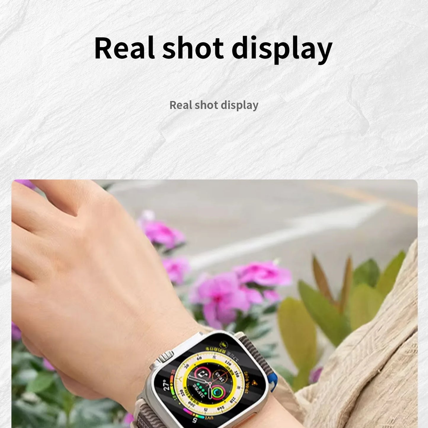 High-Quality Nylon Strap for Smartwatches | Natural Titanium Finish