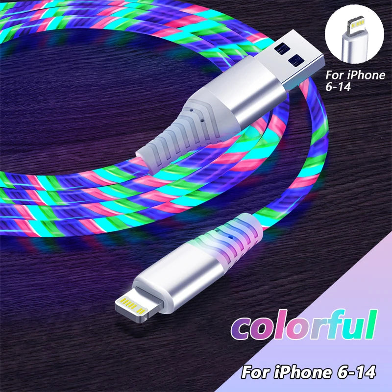 6A Fast Charging Glowing Micro USB & Type C Cable