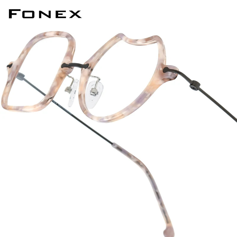 Monturas de gafas unisex cuadradas retro de titanio | Elegantes y duraderas