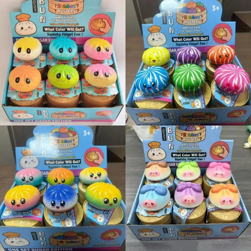 Stress-Relieving Dumpling Squishy Toys Colorfully Designed Slow Rising for All Ages