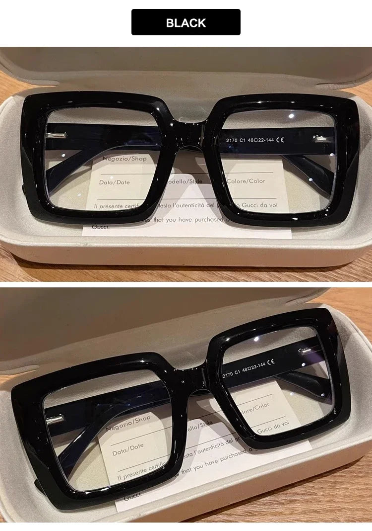 Stylish Square Reading Glasses with Anti Blue Light Protection