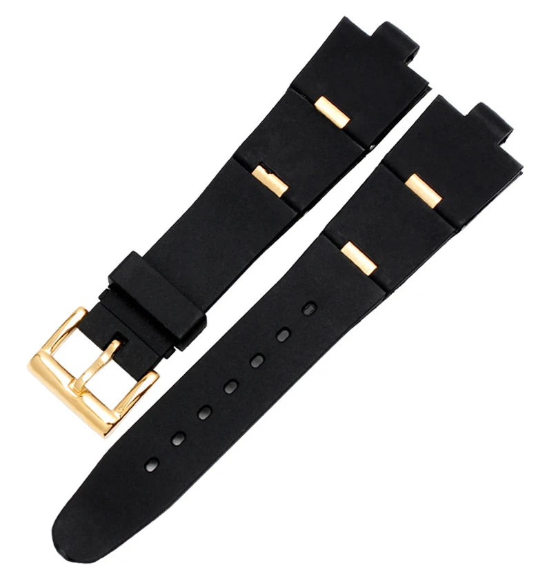 Men's Black Rubber Replacement Watch Band Strap | Comfortable & Durable