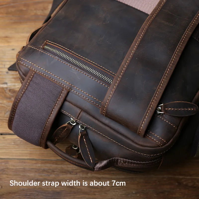Stylish Retro Genuine Leather Men's Backpack | Travel Companion