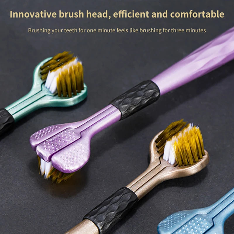 Ultra Soft 3-Sided Toothbrush for Effective Oral Care